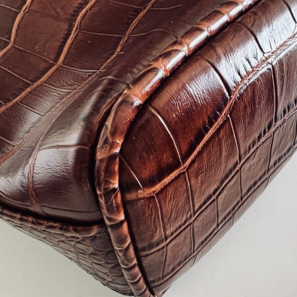 CHARTER CLUB Classic Shoulder Bag in Faux Crocodile NWOT - Picture 6 of 8